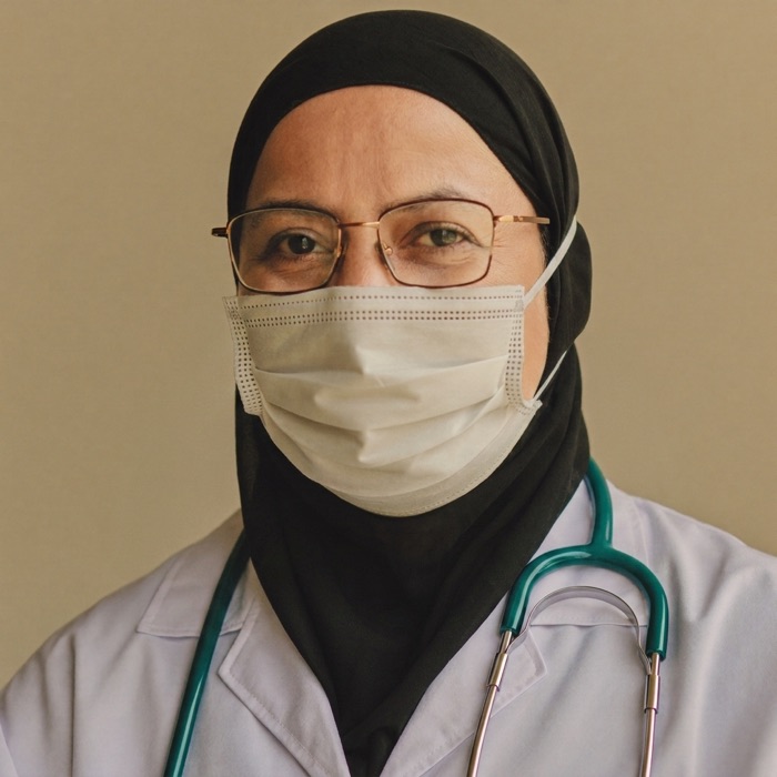 Portrait of Dr. Arjumand Farhana, pediatrician and founder of Health Up Vending