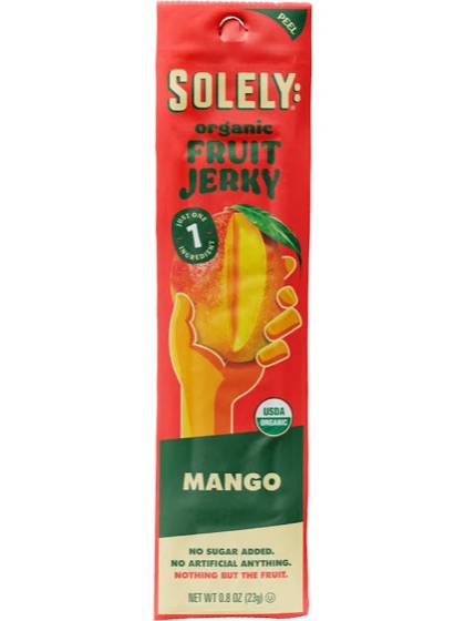 Solely organic mango fruit jerky